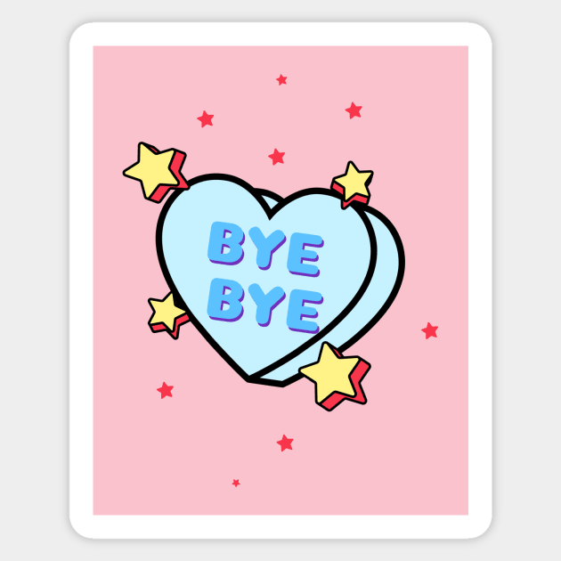 Bye Bye Break up Heart Sticker by Tip Top Tee's